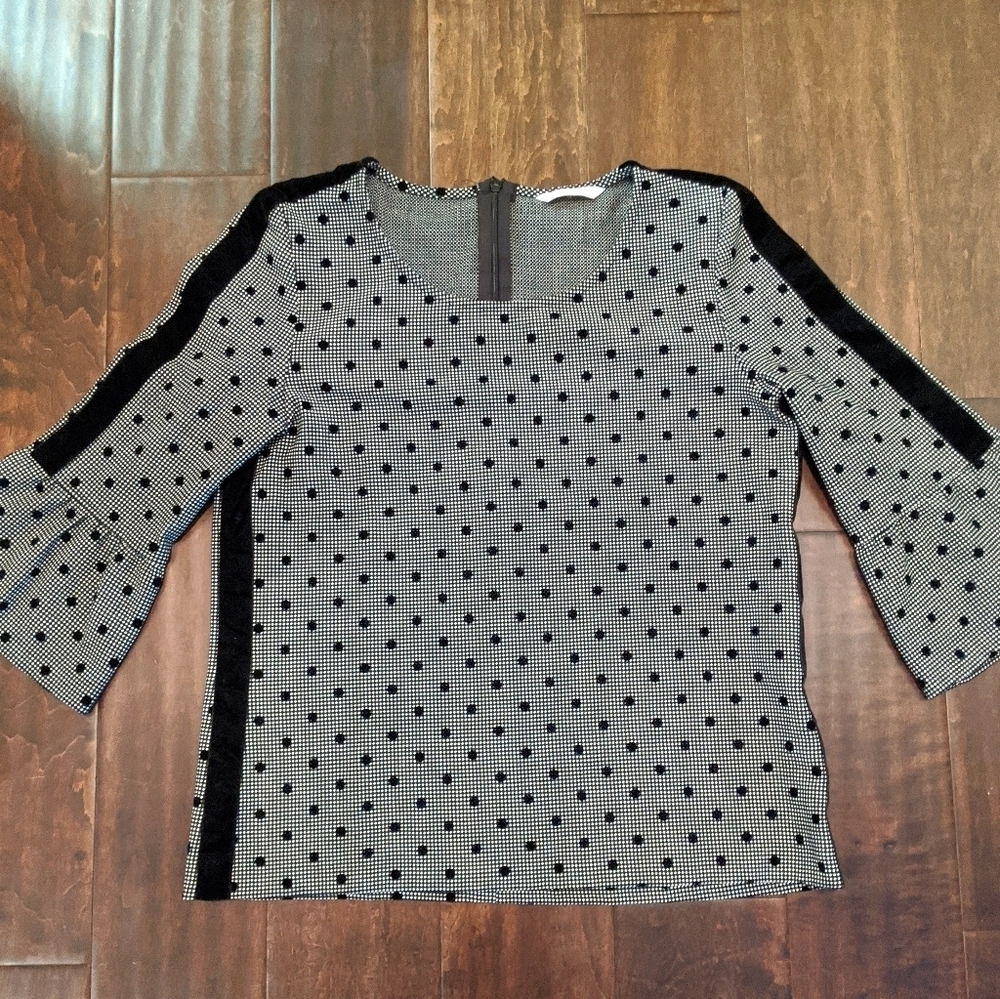 Retro Velvet Polka Dot Blouse!